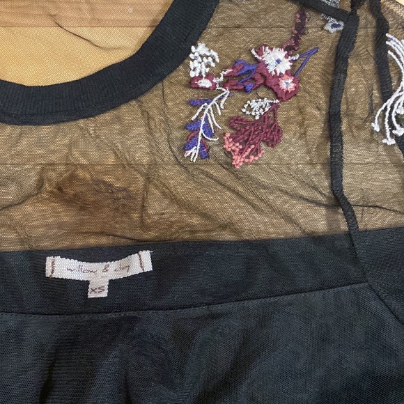 Nordstrom Willow & Clay Blouse Sheer Top xsmall - Picture 7 of 7